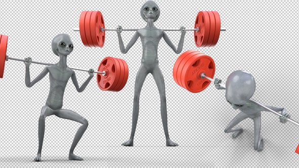 Alien Performing Back Squats 2 alt