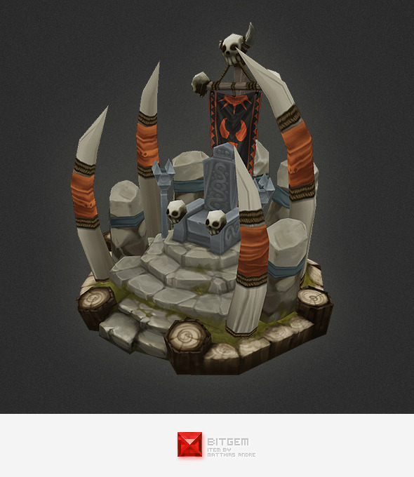 Low Poly RTS Orc Throne