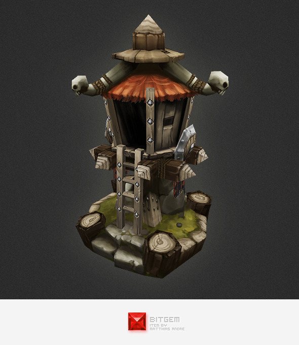 Low Poly RTS Orc Tower