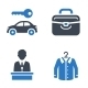 Hotel Services and Facilities Icons, Set 1 - Blue - GraphicRiver Item for Sale