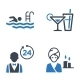 Hotel Services and Facilities Icons, Set 2 - Blue - GraphicRiver Item for Sale