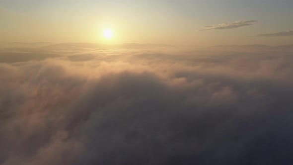 Sunrise Clouds in Blue Sky at Morning