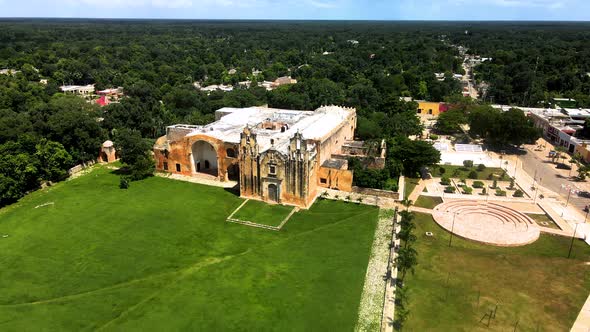 Aerial shot of Church of Mani