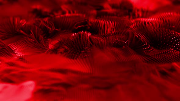 Organic Wavy Abstract Flow Design Background Red