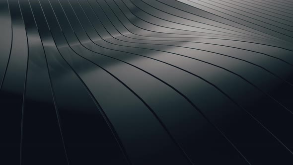 Abstract Background with Black Wavy Stripes