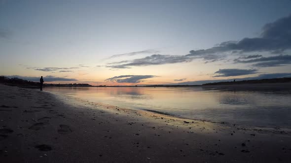 Beautiful sunset time lapse captured at the Malahide beach