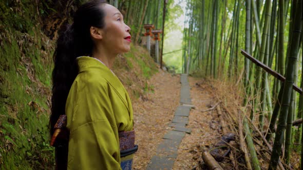 Japanese woman in Kyoto Japan