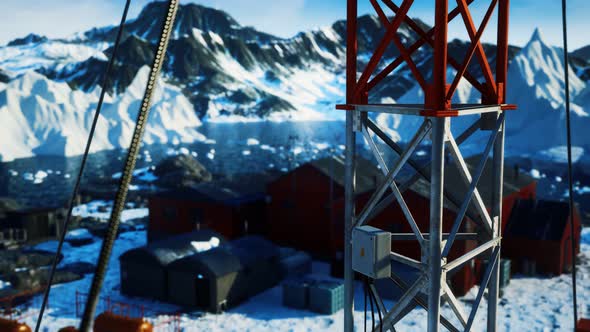 Science Station in Antarctica at Summer