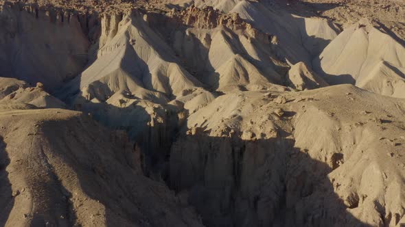 Aerial shot of rock formations near Grand Junction Colorado