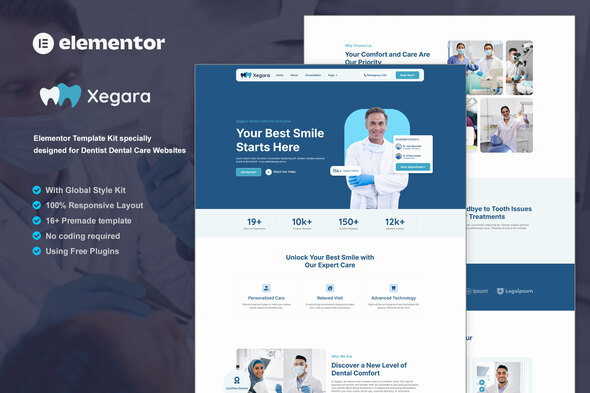 Xegara – Dentist Dental Care Elementor Template Kit – 0 Sold!