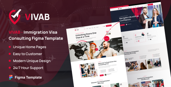 VIVAB – Immigration Visa Consulting Figma Template