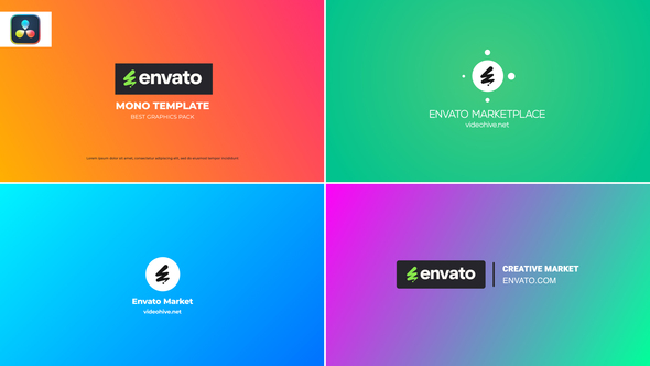 Colorful Logo Reveals | DaVinci Resolve