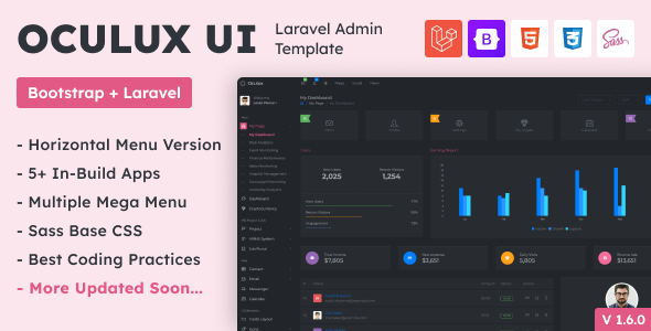 Oculux UI -  Laravel Admin Dashboard Template