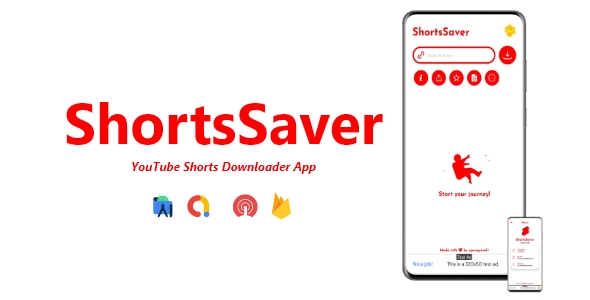 ShortsSaver – YouTube Shorts Downloader App | ADMOB, FIREBASE, ONESIGNAL