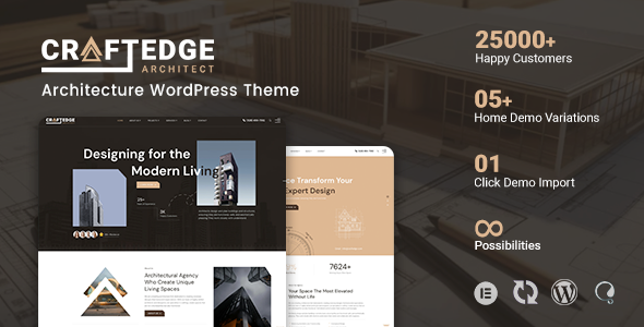 CraftEdge – Architecture WordPress Theme – 0 Sold!