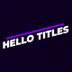Hello Titles - VideoHive Item for Sale