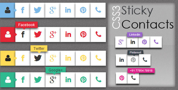 CSS3 Sticky Contacts