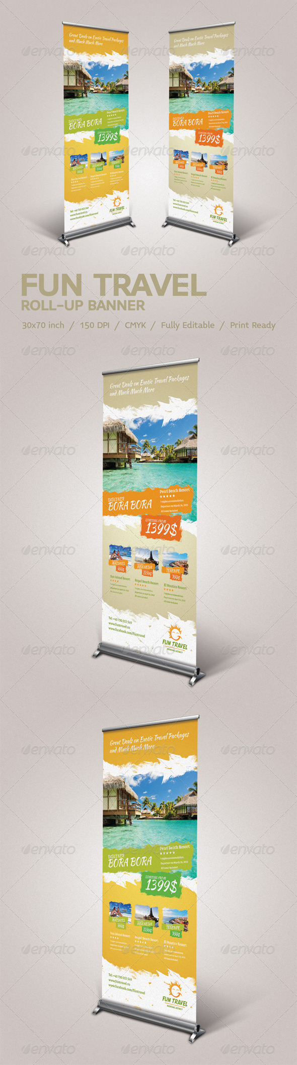 Fun Travel Roll-Up Banner