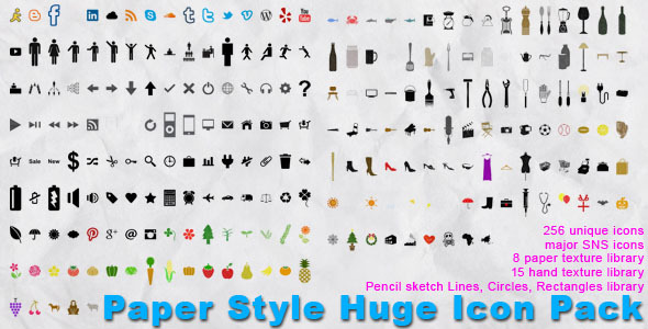 Paper Style Huge Icon Pack