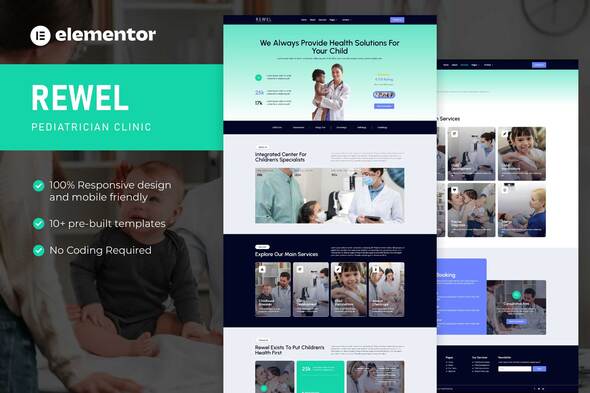 Rewel - Pediatrician Elementor Pro Template Kit