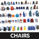55 Interior Furniture Chair Collection Pack for Game Ready Low Poly - 3DOcean Item for Sale