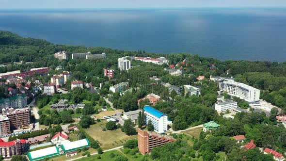 Baltic Sea Coastline with Svetlogorsk Town