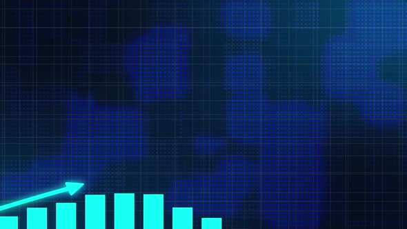 Animated technology business graph chart animation background