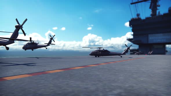 Helicopters on Carrier