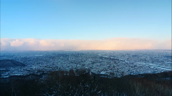 Beautiful Sapporo city and nature in Hokkaido Japan