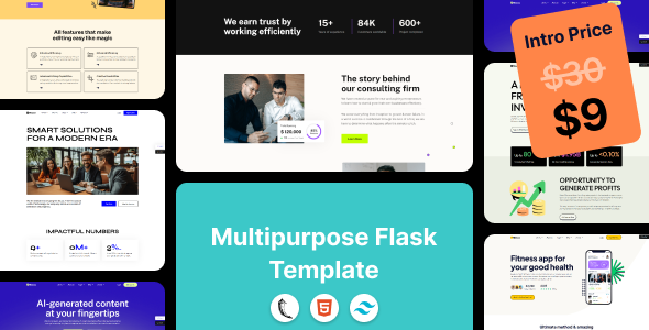 Masco – Saas Software Startup Flask Template – 0 Sold!