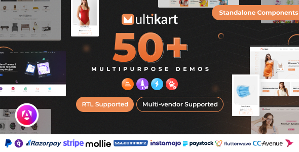 Multikart - Responsive Angular 18 eCommerce + Admin + Invoice + Email Template