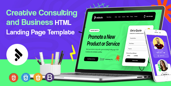 Websole – Creative and Business Consulting HTML Landing Page Template – 0 Sold!