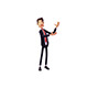 Professional Male Cartoon Character in Suit Making Explaining Gesture - 3DOcean Item for Sale