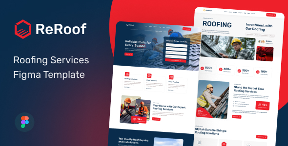 Reroof - Roofing Services Figma Template