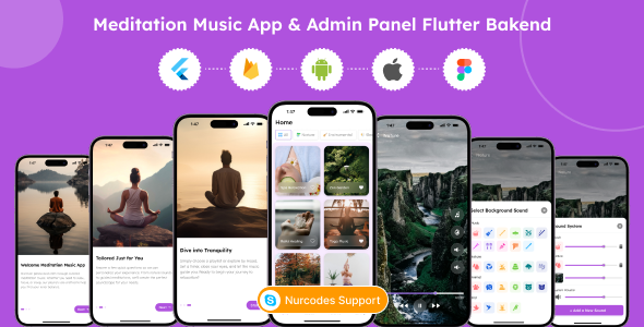 Relax & Sleep Meditation: Flutter App with Firebase Admin Panel and Calming Music