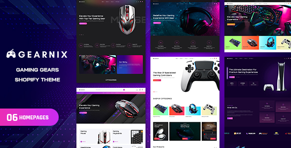 Gearnix – Gaming Gear & Accessories Shopify Theme – 0 Sold!