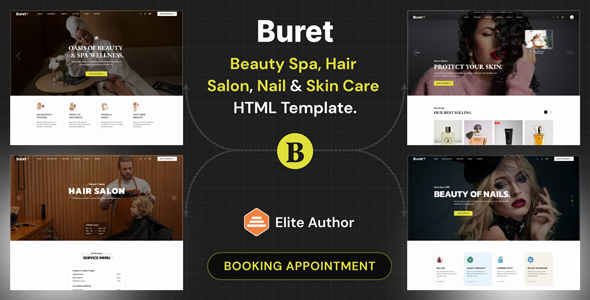 Buret - Beauty Salon and SPA HTML Template