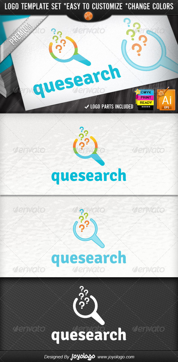 SEO Specialist Pixel Question Search Logo Template