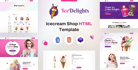 IceDelights | Ice Cream Shop HTML Template