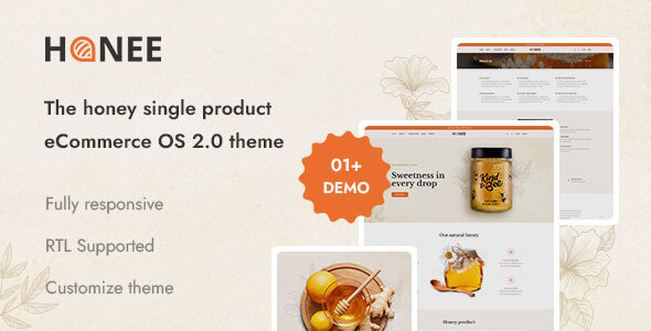 Honee – Honey Single Product Shopify 2.0 Theme – 0 Sold!