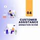Customer Assistance Animation Scene - VideoHive Item for Sale