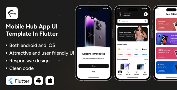 GadgetGear App UI Template | Phone Shop App in Flutter | PhoneBazaar App Template