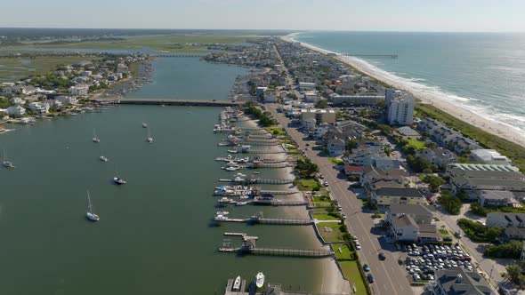 Aerial Tour Wrightsville Beach Nc Usa 4k