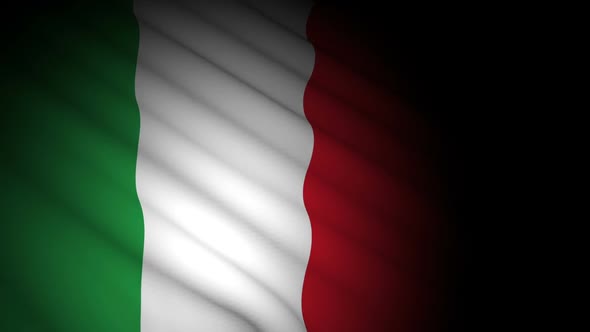 Italy Flag Blowing in Wind alt