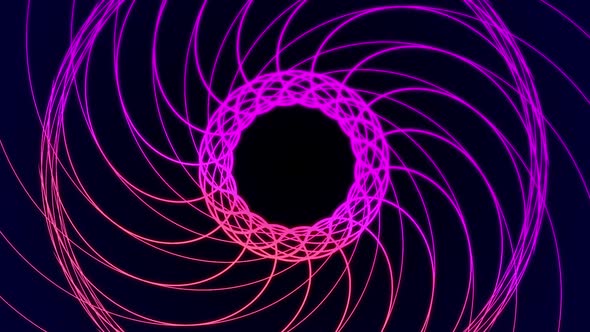 line neon geometric glow hypnotic