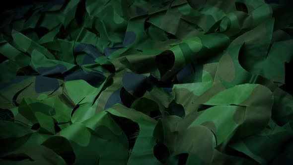 Army Green Camouflage Covering Closeup Shot