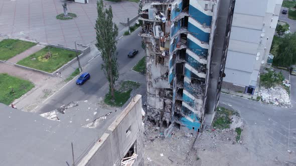 War in Ukraine  Destroyed Building in Borodyanka