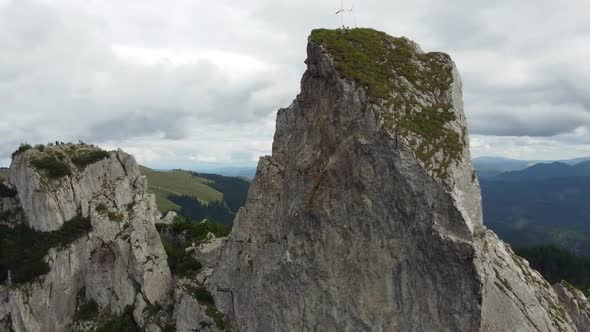 Spectacular Rock Formations In Mountains, Aerial View