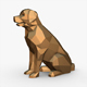 Golden Retriever low poly - 3DOcean Item for Sale
