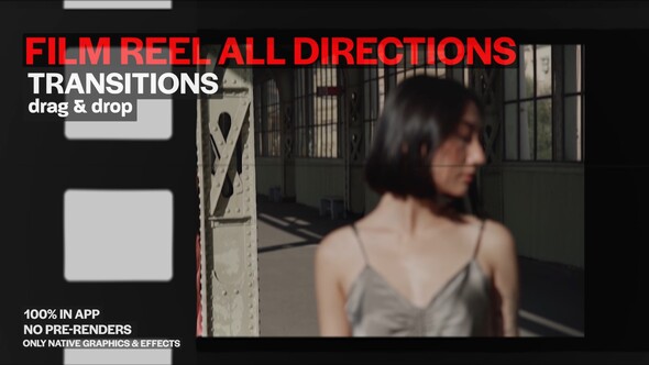 Film Reel Transitions: Classic Film Strip 3D Movement with Authentic Feel